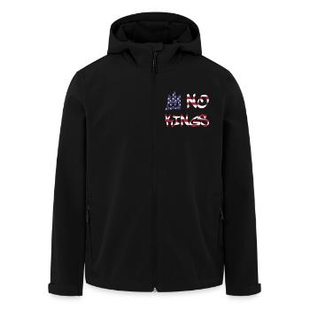 No Kings in America since 1776 Flag USA - Men’s Recycled Softshell Jacket by Stanley/Stella - black - Front - AI Model Male 185 light (185cm)