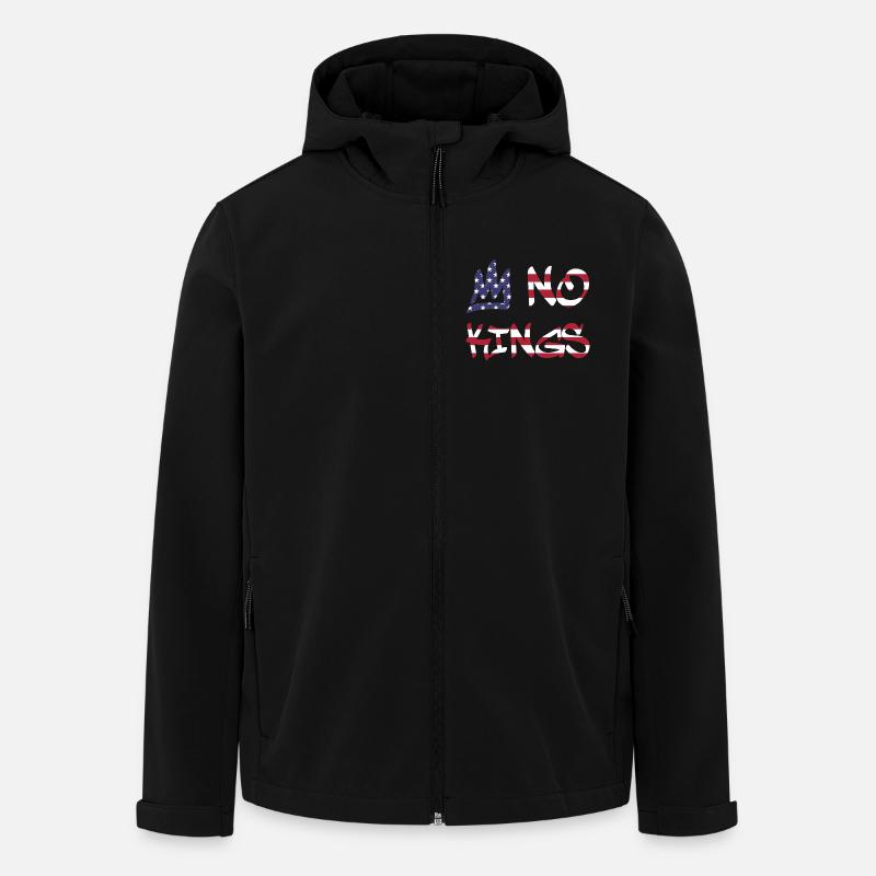 No Kings in America since 1776 Flagge USA - Recycelte Männer Softshell-Jacke von Stanley/Stella - Schwarz