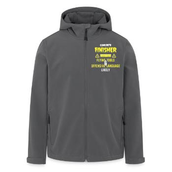Béton Pavé Bétonnière Bétonnière - Veste softshell homme en polyester recyclé Stanley/Stella - noir - Devant - AI Model Male 185 light (185cm)