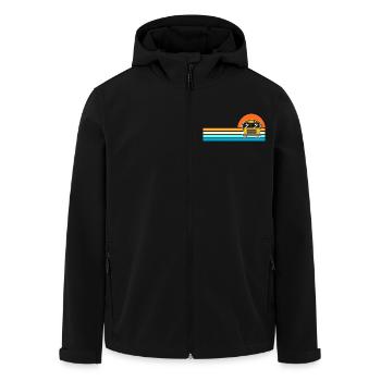 Schulbusfahrer Schulbus - Recycelte Männer Softshell-Jacke von Stanley/Stella - Schwarz - Vorne - AI Model Male 185 light (185cm)