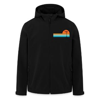 Crane operator crane - Men’s Recycled Softshell Jacket by Stanley/Stella - black - Front - AI Model Male 185 light (185cm)