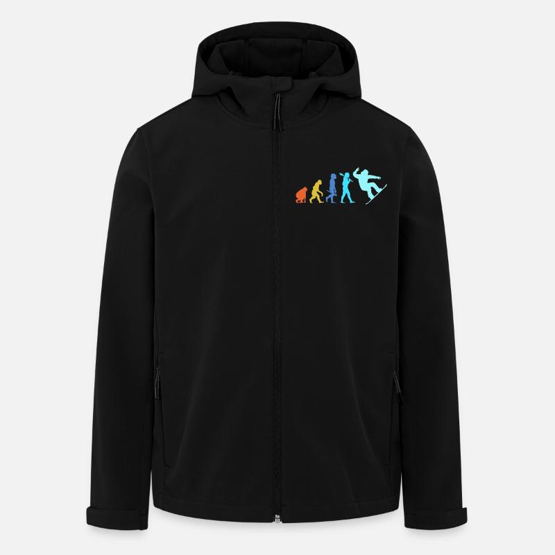 Snowboard Snowboard Vacances snowboard Snowboarders - Veste softshell homme en polyester recyclé Stanley/Stella - noir