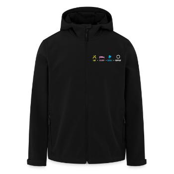 Zahnarzt - Recycelte Männer Softshell-Jacke von Stanley/Stella - Schwarz - Vorne - AI Model Male 185 light (185cm)