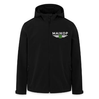 Maikop Design – For fans of the capital city of Adygea - Men’s Recycled Softshell Jacket by Stanley/Stella - black - Front - AI Model Male 185 light (185cm)
