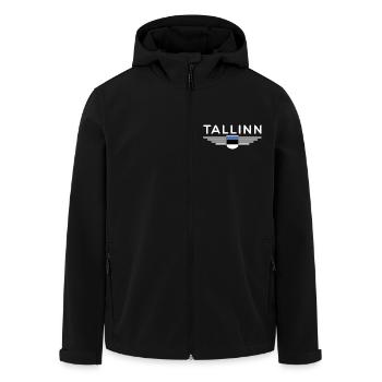 Tallinn T-Shirt – For fans of the capital - Men’s Recycled Softshell Jacket by Stanley/Stella - black - Front - AI Model Male 185 light (185cm)
