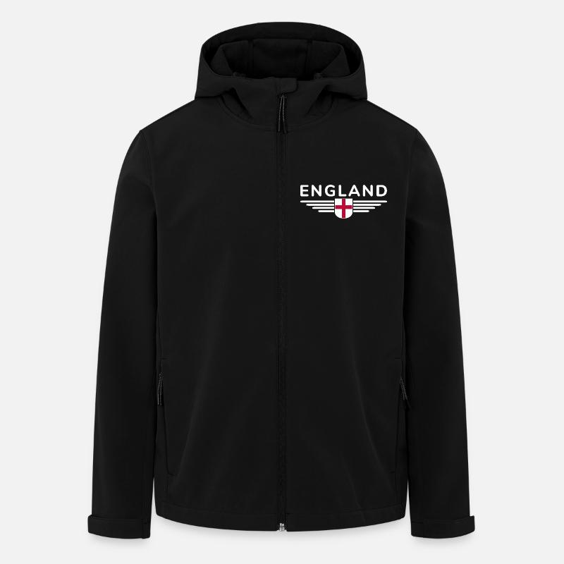 England Fan T-Shirt Design - Men’s Recycled Softshell Jacket by Stanley/Stella - black