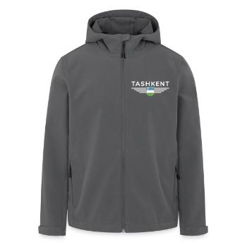 Taschkent T-Shirt – Usbekistans Herz - Recycelte Männer Softshell-Jacke von Stanley/Stella - Anthrazit - Vorne - AI Model Male 185 light (185cm)