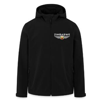 Simbabwe T-Shirt für Afrika-Fans - Recycelte Männer Softshell-Jacke von Stanley/Stella - Schwarz - Vorne - AI Model Male 185 light (185cm)