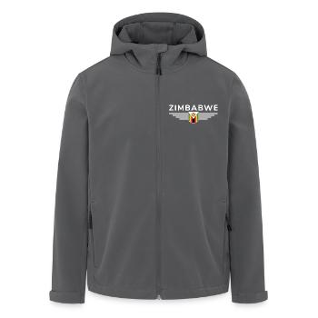 Zimbabwe T-shirt for Africa fans - Men’s Recycled Softshell Jacket by Stanley/Stella - anthracite - Front - AI Model Male 185 light (185cm)