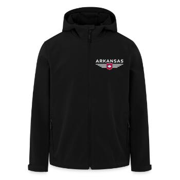 Arkansas Fan T-Shirt – Nature & Culture - Men’s Recycled Softshell Jacket by Stanley/Stella - black - Front - AI Model Male 185 light (185cm)