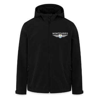 Montevideo Design – Für Fans & Reisende - Recycelte Männer Softshell-Jacke von Stanley/Stella - Schwarz - Vorne - AI Model Male 185 light (185cm)