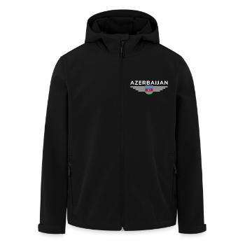 Aserbaidschan Design – Für Fans & Reisende - Recycelte Männer Softshell-Jacke von Stanley/Stella - Schwarz - Vorne - AI Model Male 185 light (185cm)