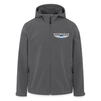 Nicaragua T-Shirt Design - Recycelte Männer Softshell-Jacke von Stanley/Stella - Schwarz - Vorne - AI Model Male 185 light (185cm)
