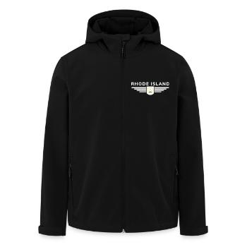 Rhode Island Fan T-Shirt – Stylisch & Einzigartig - Recycelte Männer Softshell-Jacke von Stanley/Stella - Schwarz - Vorne - AI Model Male 185 light (185cm)