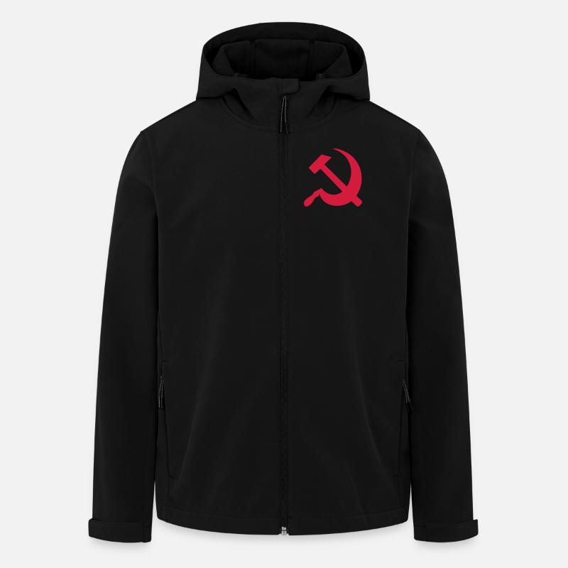 Hammer und Sichel - Recycelte Männer Softshell-Jacke von Stanley/Stella - Schwarz