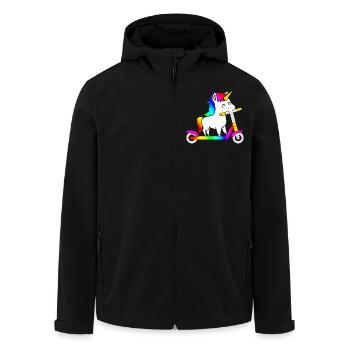 Scooter Roller - Recycelte Männer Softshell-Jacke von Stanley/Stella - Schwarz - Vorne - AI Model Male 185 light (185cm)