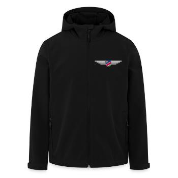 Namibia T-Shirt for Fans and Travelers - Men’s Recycled Softshell Jacket by Stanley/Stella - black - Front - AI Model Male 185 light (185cm)