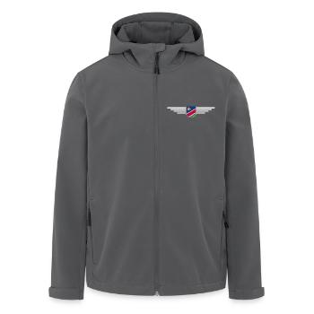 Namibia T-Shirt for Fans and Travelers - Men’s Recycled Softshell Jacket by Stanley/Stella - anthracite - Front - AI Model Male 185 light (185cm)