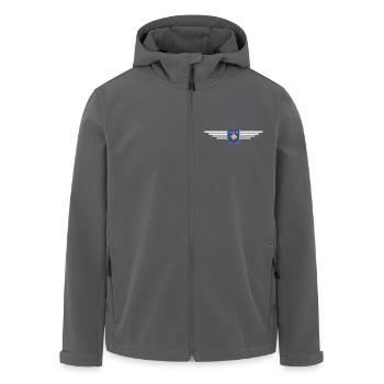 Conception du t-shirt Kosovo Fan - Veste softshell homme en polyester recyclé Stanley/Stella - charbon - Devant - AI Model Male 185 light (185cm)