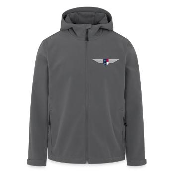 North Carolina Fan T-Shirt – Stylish & Unique - Men’s Recycled Softshell Jacket by Stanley/Stella - anthracite - Front - AI Model Male 185 light (185cm)