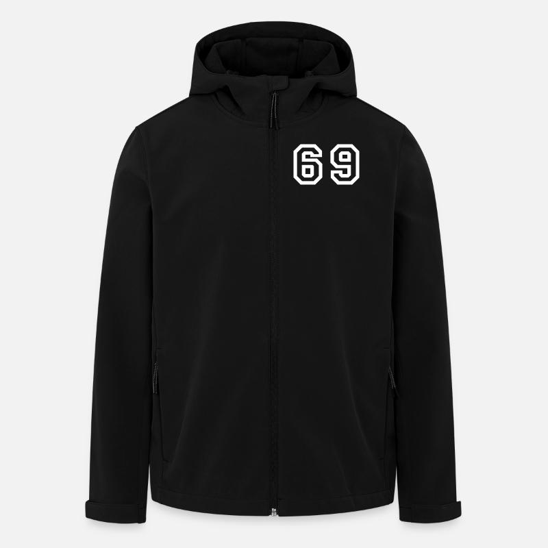Number - 69 - Recycelte Männer Softshell-Jacke von Stanley/Stella - Schwarz