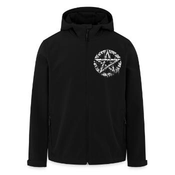 Pentagramme déchiré signe occulte - Veste softshell homme en polyester recyclé Stanley/Stella - noir - Devant - AI Model Male 185 light (185cm)