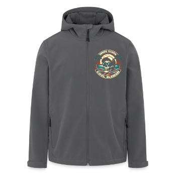Skull mit Basecap Sonnenbrille am Strand - Recycelte Männer Softshell-Jacke von Stanley/Stella - Schwarz - Vorne - AI Model Male 185 light (185cm)