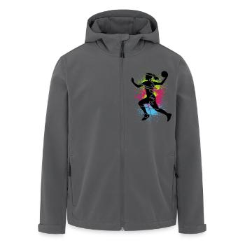 Handball Frau Sport Handballspielerin Handballerin - Recycelte Männer Softshell-Jacke von Stanley/Stella - Schwarz - Vorne - AI Model Male 185 light (185cm)