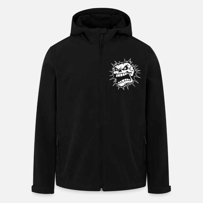 Wütender schreiender Skull - Recycelte Männer Softshell-Jacke von Stanley/Stella - Schwarz
