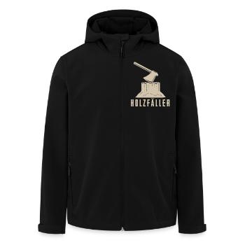 Holzfäller - Recycelte Männer Softshell-Jacke von Stanley/Stella - Schwarz - Vorne - AI Model Male 185 light (185cm)