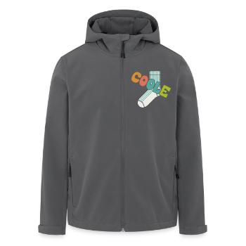 Chaussette cool - design motivant amusant - Veste softshell homme en polyester recyclé Stanley/Stella - charbon - Devant - AI Model Male 185 light (185cm)