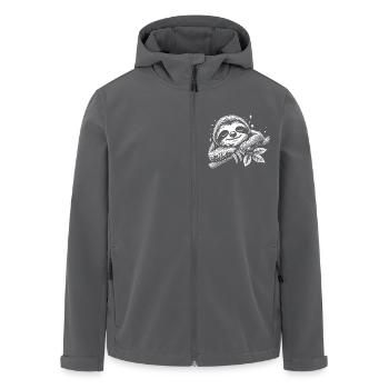 Süßes schläfriges Faultier immer mit der Ruhe - Recycelte Männer Softshell-Jacke von Stanley/Stella - Anthrazit - Vorne - AI Model Male 185 light (185cm)