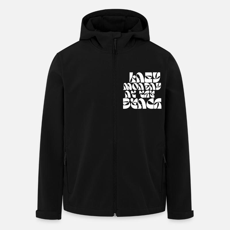 LUNDI PARESSEUX À LA PLAGE - Veste softshell homme en polyester recyclé Stanley/Stella - noir