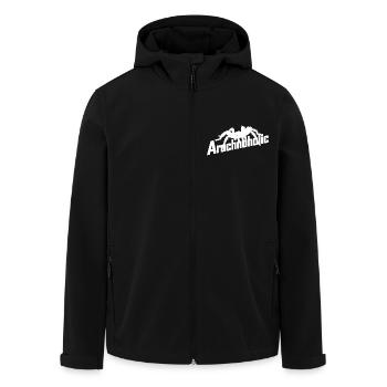 Arachnoholic große haarige Vogelspinne Silhouette - Recycelte Männer Softshell-Jacke von Stanley/Stella - Schwarz - Vorne - AI Model Male 185 light (185cm)