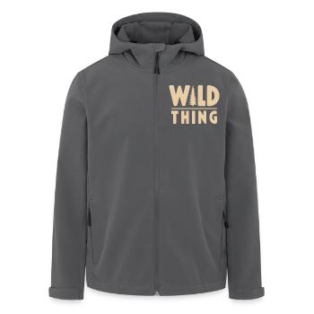 Wild Thing Aventure en forêt - Veste softshell homme en polyester recyclé Stanley/Stella - noir - Devant - AI Model Male 185 light (185cm)