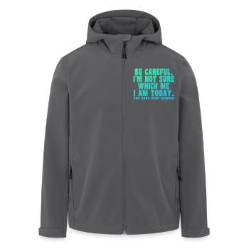 Be Careful I'm Not Sure Which Me Today - Men’s Recycled Softshell Jacket by Stanley/Stella - black - Front - AI Model Male 185 light (185cm)