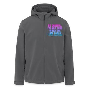 Be Careful I'm Not Sure Which Me I Am Today - Men’s Recycled Softshell Jacket by Stanley/Stella - black - Front - AI Model Male 185 light (185cm)