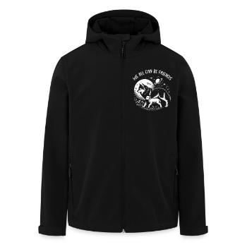 Wolf and lamb, we can all be friends - Men’s Recycled Softshell Jacket by Stanley/Stella - black - Front - AI Model Male 185 light (185cm)