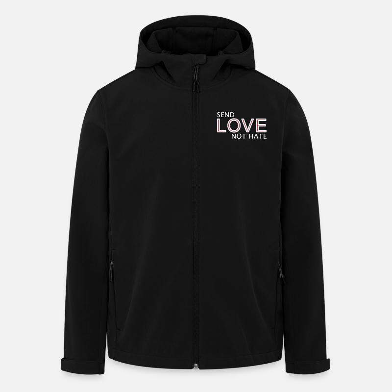 Send Love Not Hate Statement - Recycelte Männer Softshell-Jacke von Stanley/Stella - Schwarz
