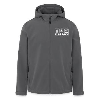 Flappach Ravensburg Bier Sonne Palmen - Recycelte Männer Softshell-Jacke von Stanley/Stella - Schwarz - Vorne - AI Model Male 185 light (185cm)
