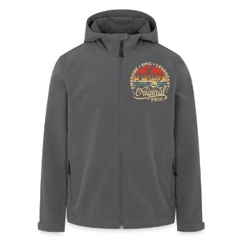 Birthday May 1966 May | Gift May 1966 - Men’s Recycled Softshell Jacket by Stanley/Stella - black - Front - AI Model Male 185 light (185cm)