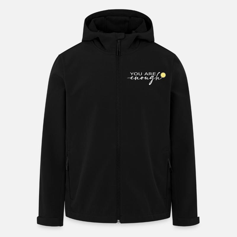 Positive Vibes – Du bist genug! - Recycelte Männer Softshell-Jacke von Stanley/Stella - Schwarz