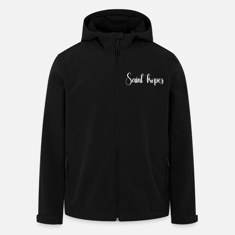 saint tropez - Veste softshell homme en polyester recyclé Stanley/Stella - noir