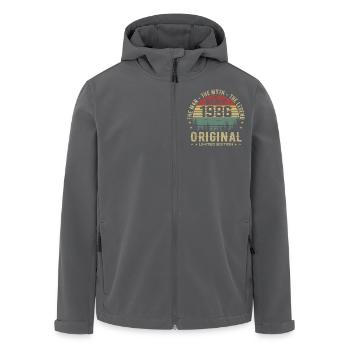 Mai 1986 Geschenk zum 39-jährigen Jubiläum Mai 1986 Mai 1986 - Recycelte Männer Softshell-Jacke von Stanley/Stella - Schwarz - Vorne - AI Model Male 185 light (185cm)