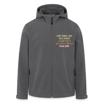 JONE WASTE YORE TOYE MONME YORALL REDIII THE VOICE - Recycelte Männer Softshell-Jacke von Stanley/Stella - Schwarz - Vorne - AI Model Male 185 light (185cm)