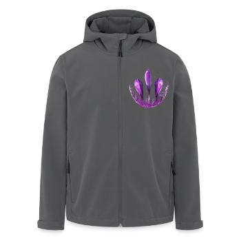 Crocuses Crocus Violet Flowers - Men’s Recycled Softshell Jacket by Stanley/Stella - black - Front - AI Model Male 185 light (185cm)