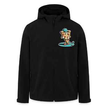 Golf Pizza - Men’s Recycled Softshell Jacket by Stanley/Stella - black - Front - AI Model Male 185 light (185cm)