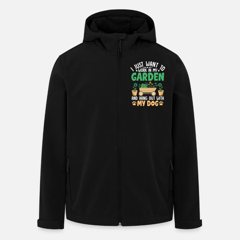 Chien de jardin - Veste softshell homme en polyester recyclé Stanley/Stella - noir