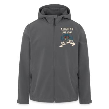 Wandern - Recycelte Männer Softshell-Jacke von Stanley/Stella - Anthrazit - Vorne - AI Model Male 185 light (185cm)