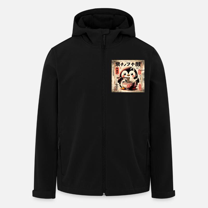 Pinguin Ramen - Recycelte Männer Softshell-Jacke von Stanley/Stella - Schwarz